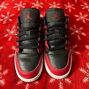 Jordan Black and Red High-Top Sneakers